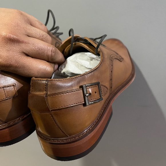 Brand New Bar III Sean Lace-up shoes Tan Sz 10.5 - Picture 2 of 14